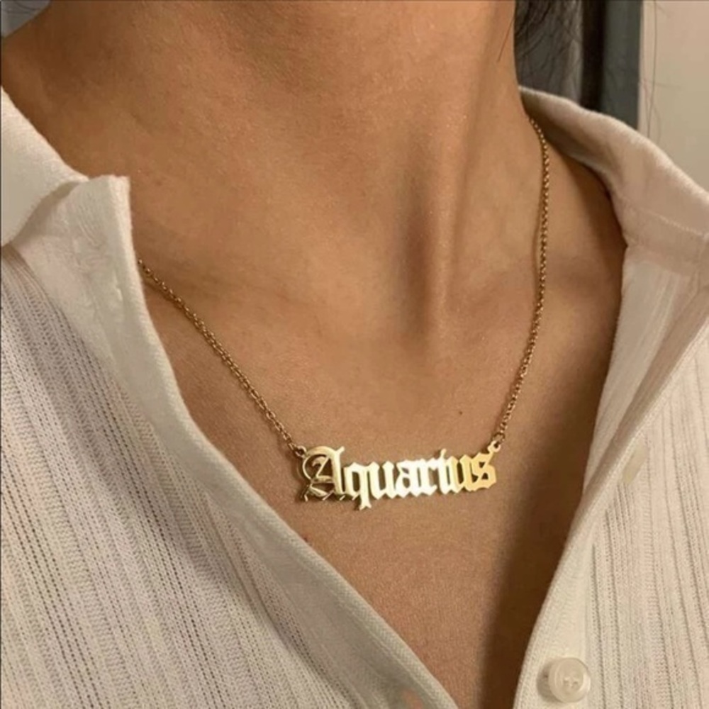 3/$30 💛 Aquarius Zodiac Necklace